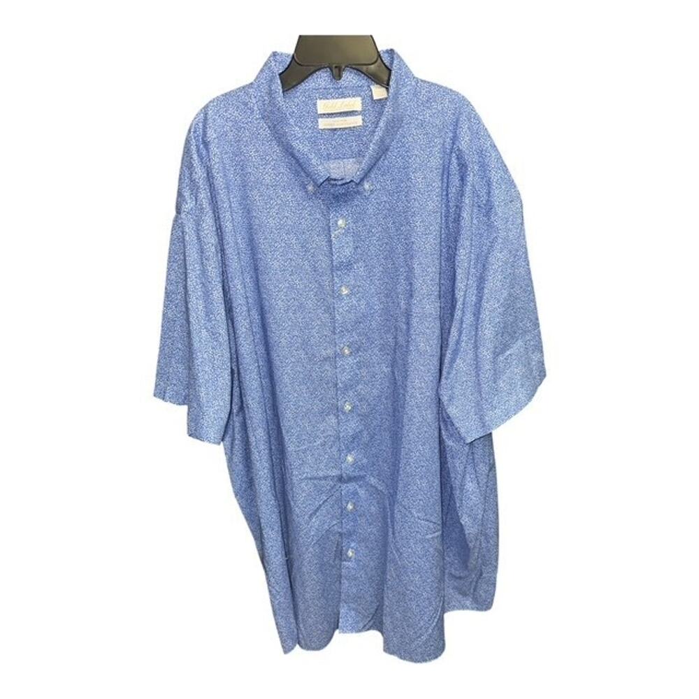 Gold Label 4XT Shirt Blue Non-Iron Soft Cotton Pocket Resists Fading Shrinking